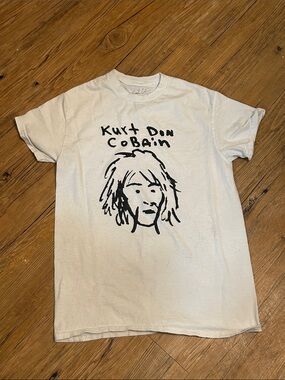 Kurt Cobain T-shirt White Small